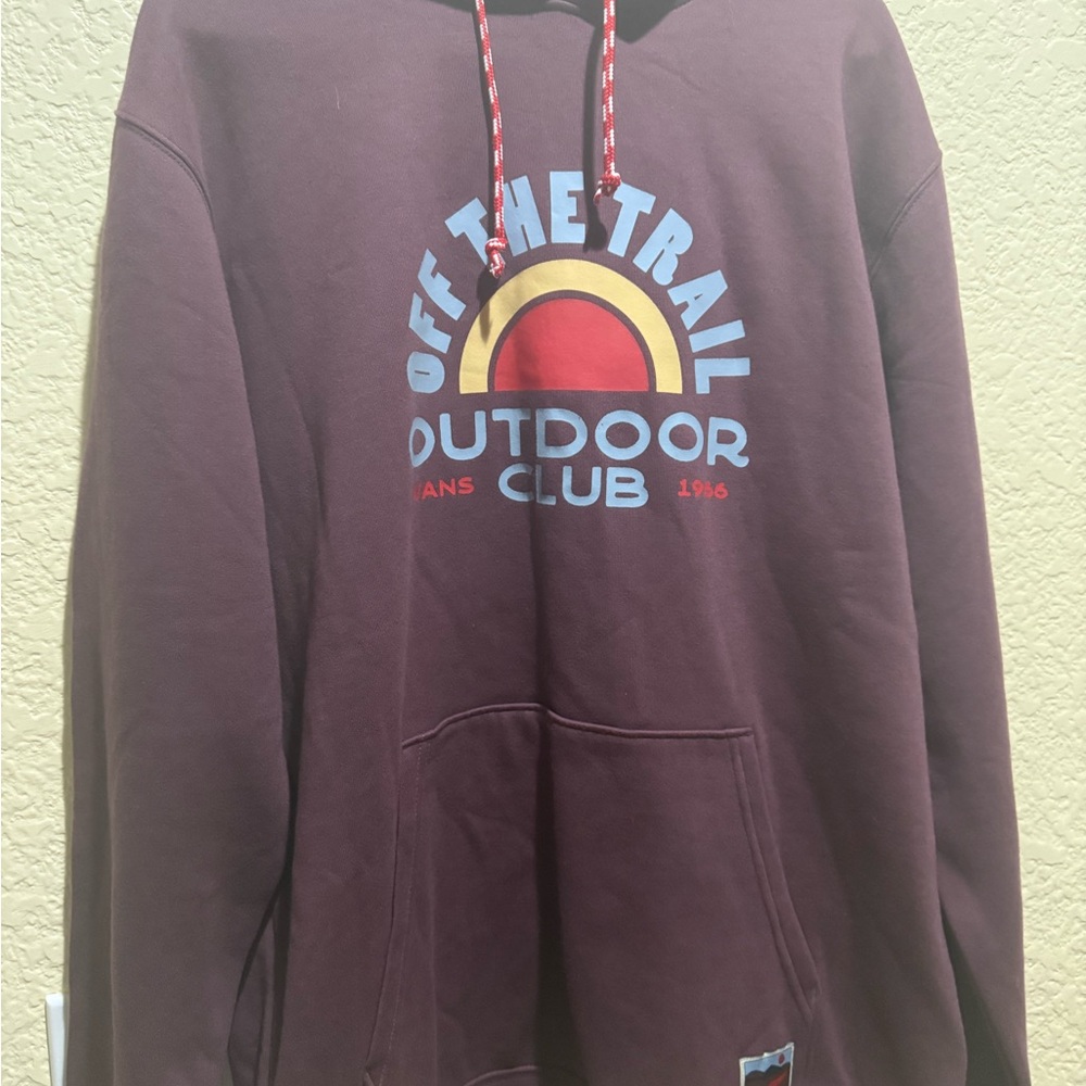 Utility Outdoor Wear for Men “Vans Burgundy Hoodie Off The Trail Outdoor Club.”